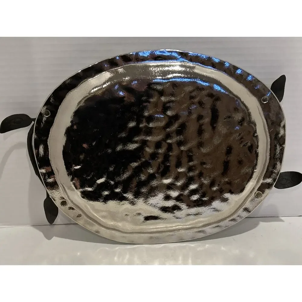 RARE - Michael Aram small Lemonwood Oval Serving Tray with Handles READ